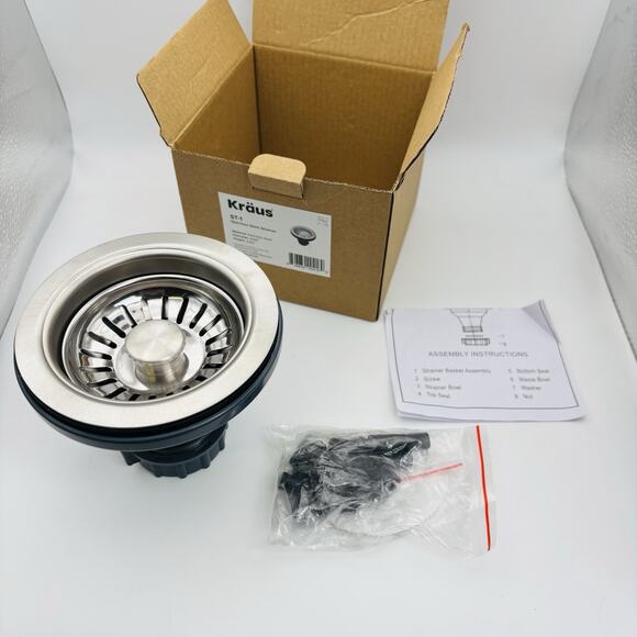 KRAUS ST-1 Stainless Steel Sink Strainer NEW IN BOX - Picture 8 of 14